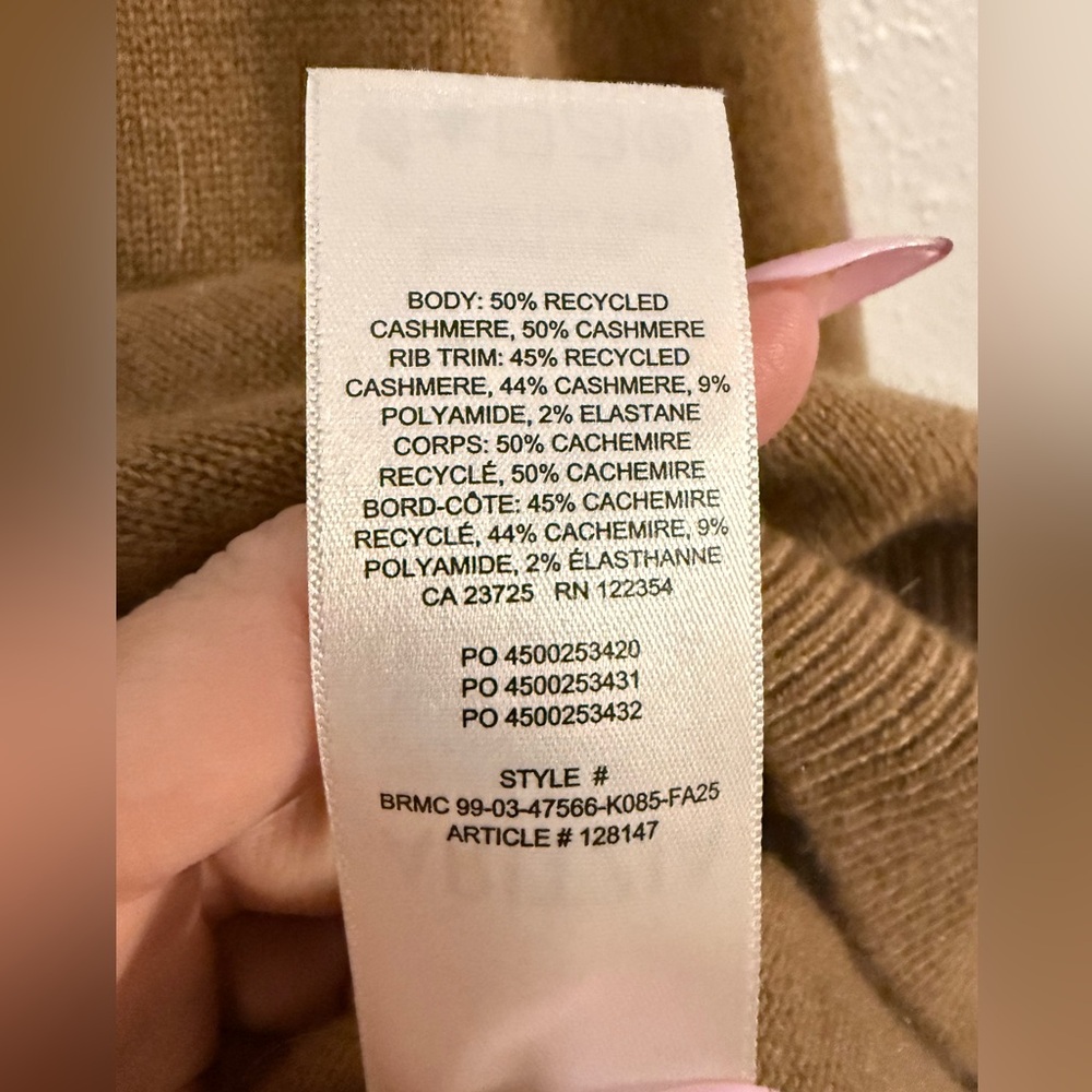 Aritzia V-Neck Sweater in Warm Camel - Picture 8 of 9